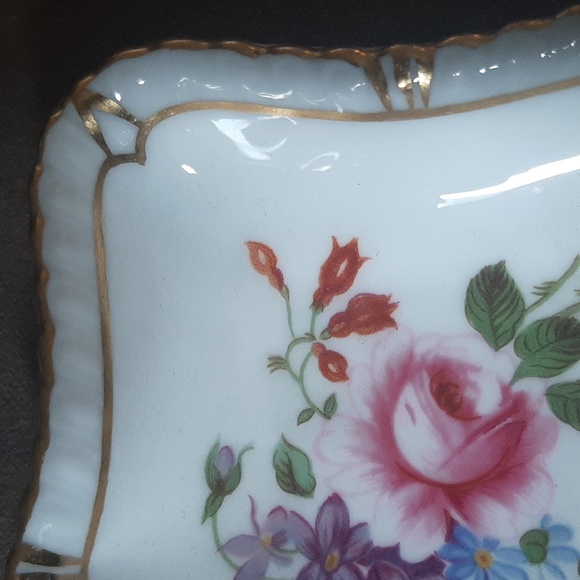 Vintage Royal Crown Derby, Posies, gadroon border small dish - Picture 2 of 3